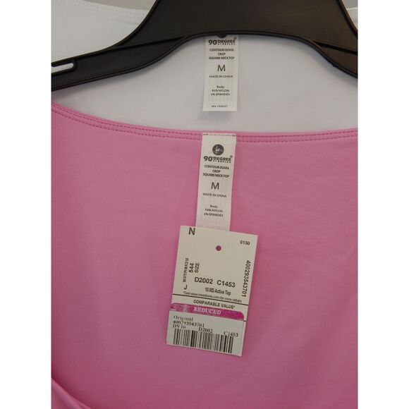 90 Degree by Reflex M/10MS Active Top Pair Contour Olivia Crop Square Neck 72.00 - Picture 10 of 10